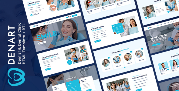 Denart - Dentist & Dental Clinic Template + RTL