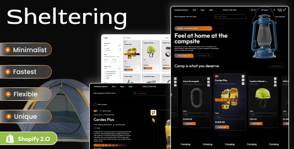 Sheltering - Outdoor Camping & Trekking Shopify Theme OS 2.0