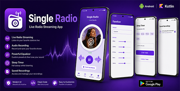 Single Radio Online Android Radio Streaming App