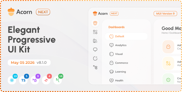 Acorn - Nextjs React Admin Dashboard (React 19)