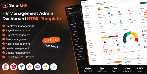 SmartHR - HRM & CRM Bootstrap Admin Dashboard Template (Html, Angular, Vue)
