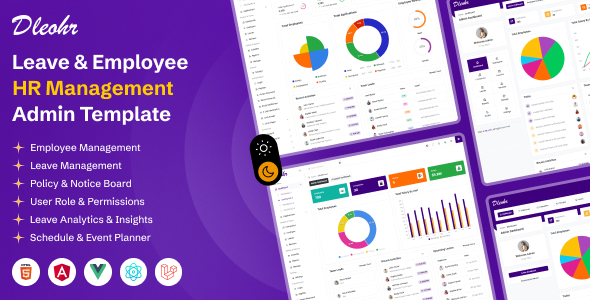 DleoHR - Human Resource and Payroll Admin Dashboard Template