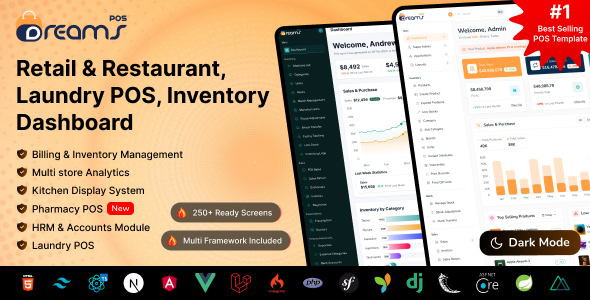 DreamsPOS - POS & Inventory Management Admin Dashboard Template