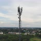 Zoom Out Telecommunication Antenna Tower With 5G And 4G Base Network. - VideoHive Item for Sale