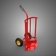 Red Single Handle Hand Truck Trolley Dolly Cart Pallet Transport - 3DOcean Item for Sale