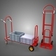Foldable Hand Truck Platform Trolley Cart Flatbed Upright Tilted - 3DOcean Item for Sale