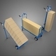 3 In 1 Convertible Trolley Cart Dolly Hand Truck Cardboard Boxes - 3DOcean Item for Sale