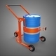 Oil Drum Barrel Transport Trolley Carrier Lifter Cart Dolly Load - 3DOcean Item for Sale