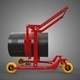 Red Lifter Tilter Oil Drum Barrel Transport Trolley Cart Dolly 4 - 3DOcean Item for Sale