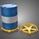 Five 5 Wheel Caster Oil Drum Barrel Transport Dolly Cart Stand - 3DOcean Item for Sale