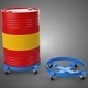 Four 4 Wheel Caster Oil Drum Barrel Transport Dolly Cart Holder - 3DOcean Item for Sale