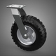 Heavy Duty Swivel Caster Castor Wheel Pneumatic Tire 3 Spoke Rim - 3DOcean Item for Sale