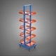 Shop Mobile Storage Cart Rack Tray Shelf Level Tier Wheel Caster - 3DOcean Item for Sale