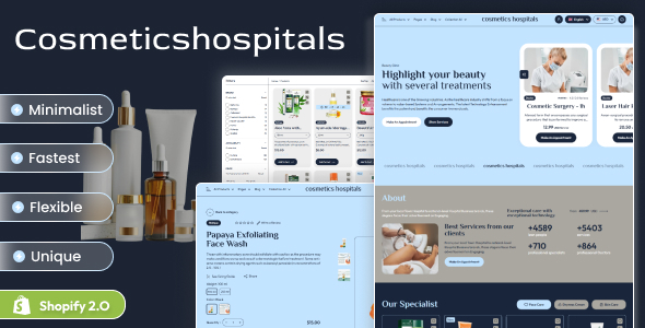 Cosmetics Hospitals - Medical & Health Clinic Shopify 2.0 Theme