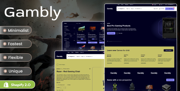 Gambly - Multipurpose Gaming Shopify 2.0 theme