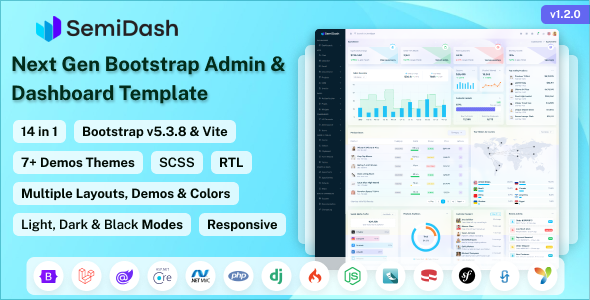 Semidash - Bootstrap Admin & Dashboard Template