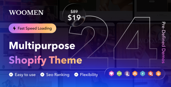 Woomen - The Multipurpose Premium Shopify Theme.