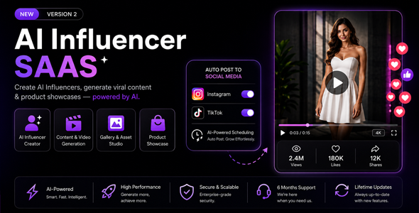 Influencify – AI Influencer SaaS Platform for Viral Reels & AI Videos (Node.js Script)