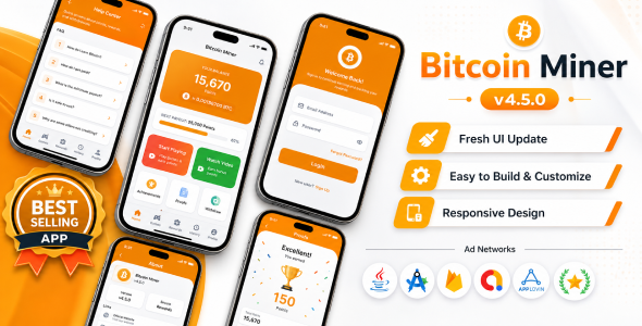 Bitcoin Miner App with Admin Panel and Admob