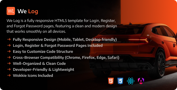 WeLog | Authentication HTML Template