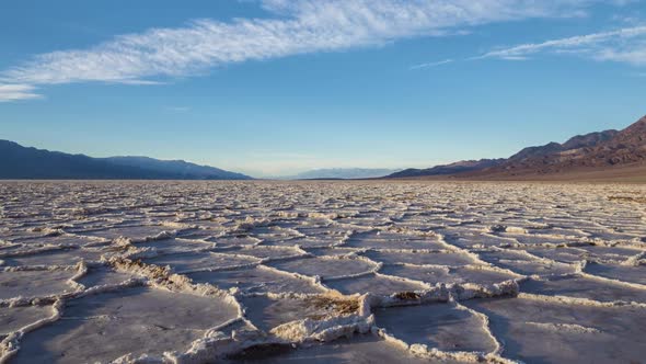 Badwater Basin at Sunny Day. Death Valley National Park. California, USA