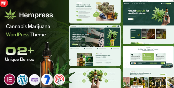 Hempress - Cannabis Marijuana WordPress Theme