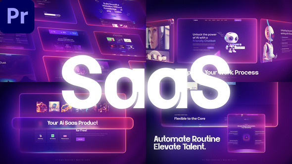 Ai SaaS Intro MOGRT - Website Product Promo