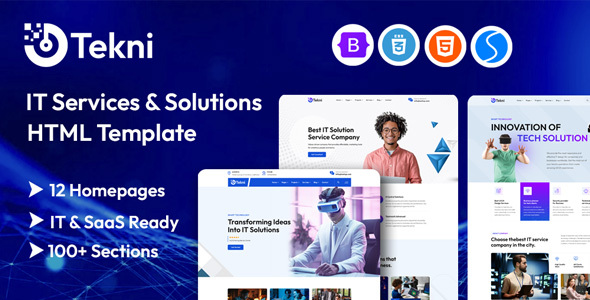 Tekni - AI Startup, Software & IT Services HTML Template