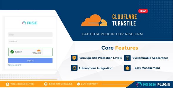 Cloudflare Turnstile CAPTCHA Plugin for Rise CRM