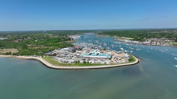 Hamble Point on the South Coast of England Aerial View