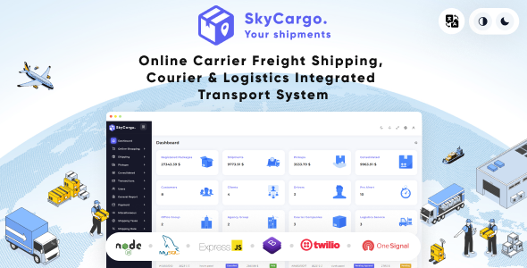 SkyCargo | Freight Shipping, Courier & Logistics Management System with Node.js