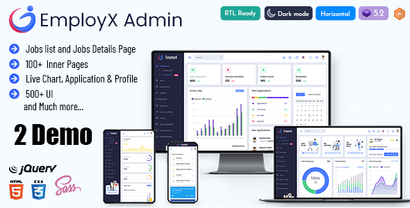 EmployX - Career Admin Dashboard Template HTML