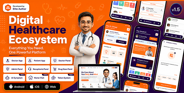 DTCare – Flutter Digital Healthcare Appointment Booking & Telemedicine System with Admin Panel