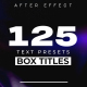 Box Text Animation Presets - VideoHive Item for Sale