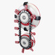 Kinetic Chain Gear Clock M1 - 3DOcean Item for Sale