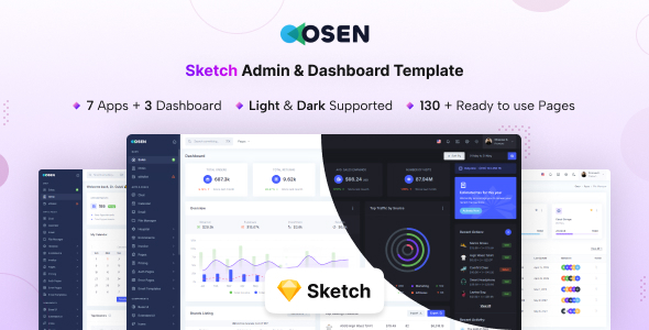 Osen - Sketch Admin & Dashboard Template