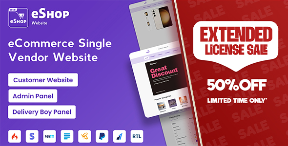 eShop Web - eCommerce Single Vendor Website