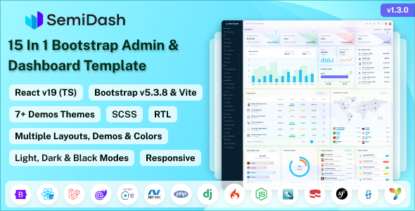 Semidash - Bootstrap Admin & Dashboard Template