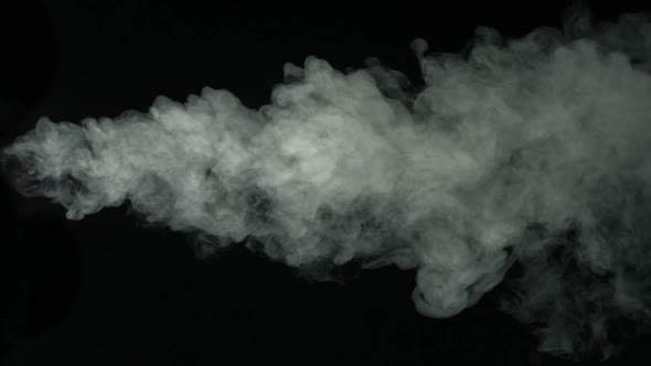 Smoke on black background, Slow Motion