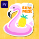 Folded Summer Holiday Travel Stickers Pack MOGRT - VideoHive Item for Sale