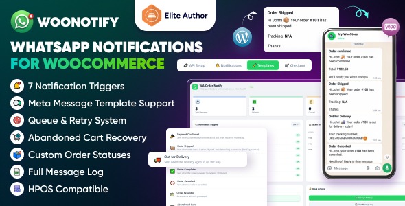 WooNotify – WooCommerce WhatsApp Notifications & AI Agent