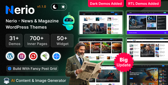 Nerio – News Magazine WordPress Theme