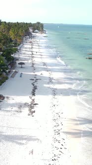 Beach on the Coast of Zanzibar Island Tanzania