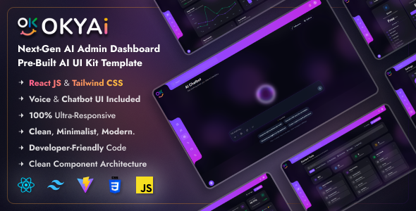 OkyAi – Advanced AI Dashboard & Ai Chatbot React Template