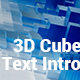 3D Cube Text Intro - VideoHive Item for Sale