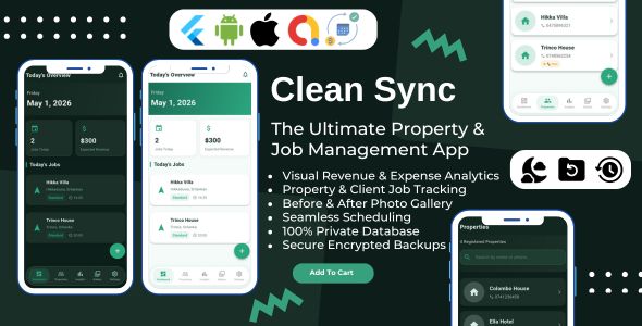 CleanSync | Property Cleaning and Job Management Flutter App