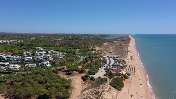 Aerial Overview of Quinta Do Lago Resort Buildings in Vale De Lobo Algarve Portugal Europe