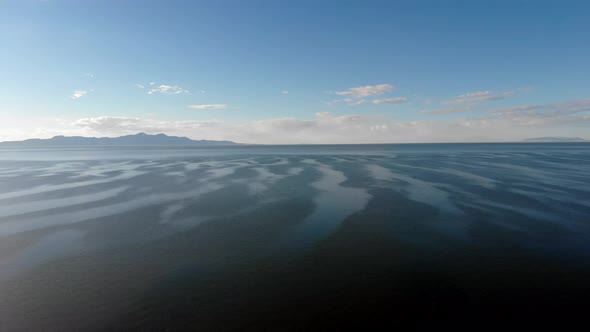 The Great Salt Lake, Utah.