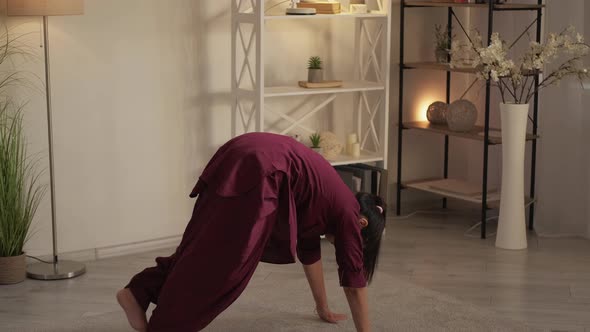 Yoga Stretching Home Sport Healthy Woman Training