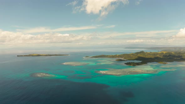 Seascape with Tropical Islands and Turquoise Water